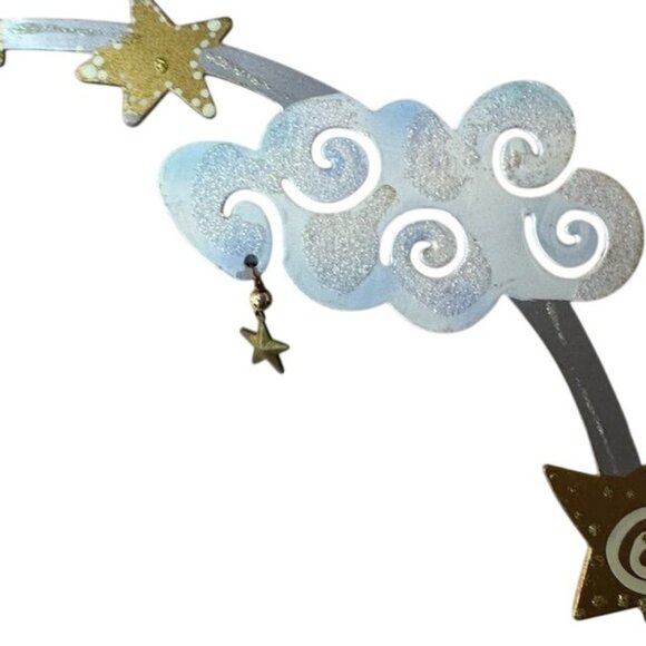 Metal Star & Cloud Tabletop Sculpture By Rossi - Picture 7 of 7